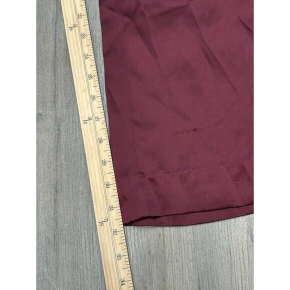 Cuyana Womens Pants Wide Leg Luxury Capsule Minimalist 100% Silk Plum Size XS - Picture 8 of 8